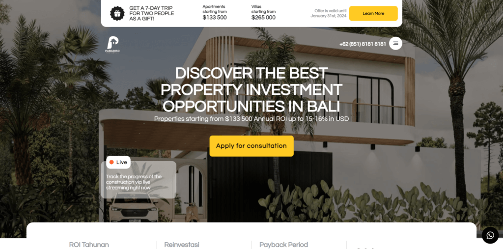serinditcreatives portfolio paradiso property