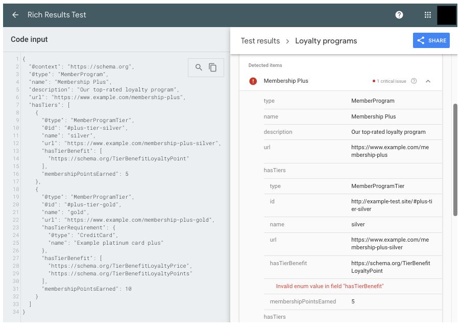 google markup loyalty program