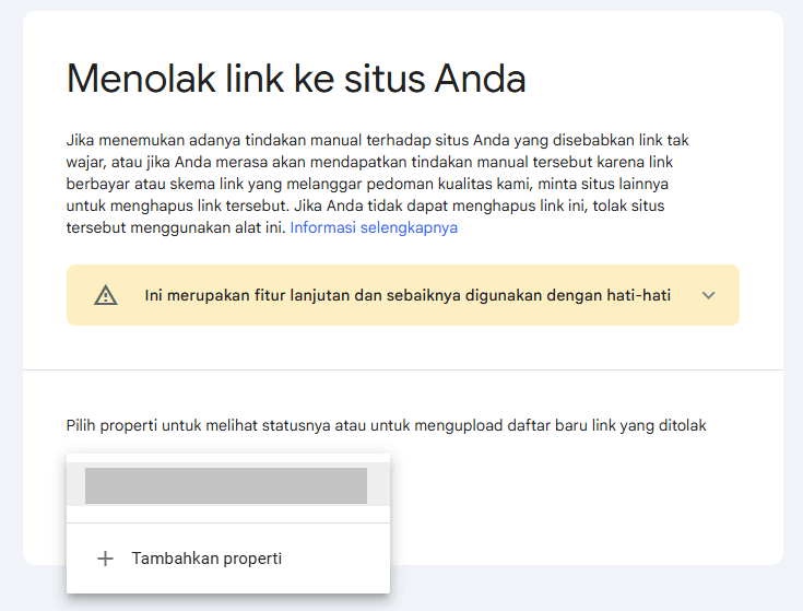 apa itu google disavow tool
