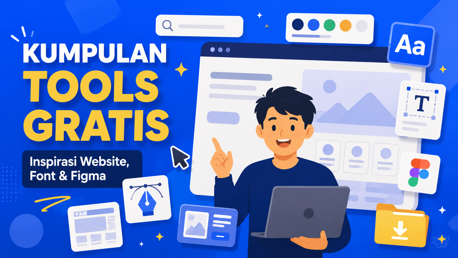 Kumpulan tools gratis untuk inspirasi desain website, font, dan Figma