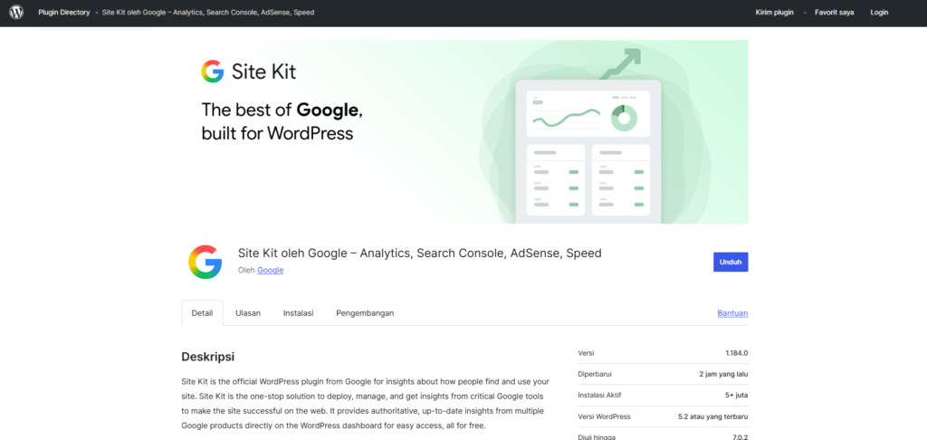plugin Site Kit by Google untuk menghubungkan GA4 ke WordPress